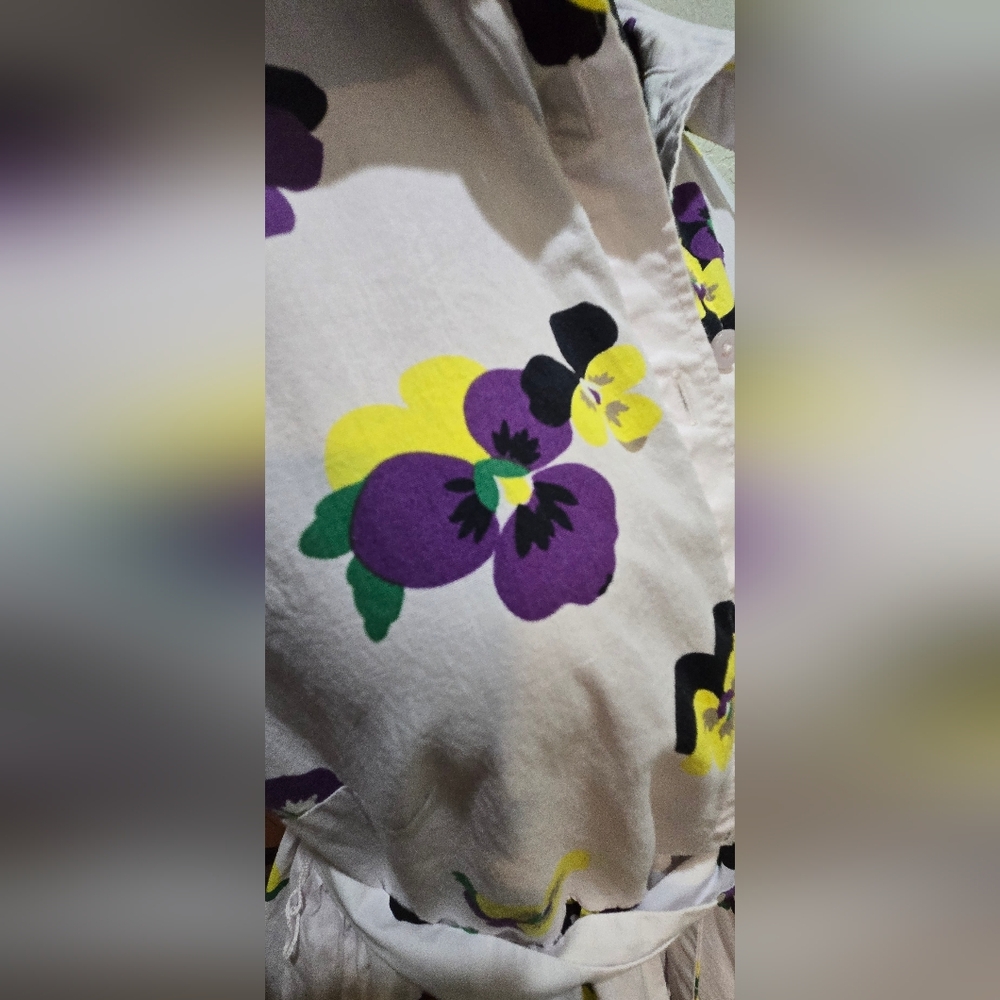 Kate Spade Floral Print Light Purple Dress with Purple and Yellow Accents - Picture 4 of 7